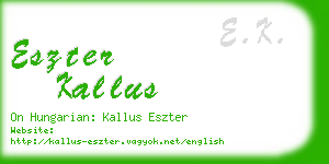 eszter kallus business card